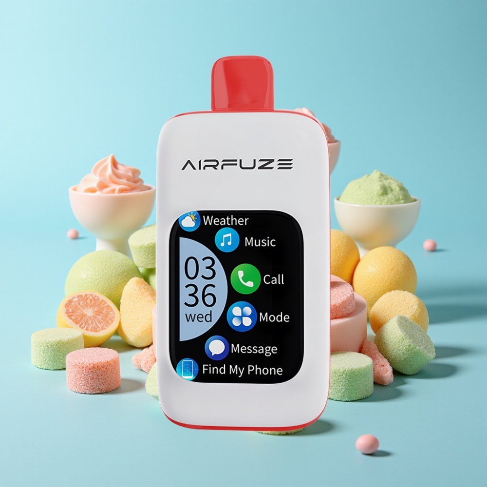 AirFuze Smart 30000パフス ディスポーザブル ベイプ サワーラッシュグミ 2.01"TFTタッチスクリーン