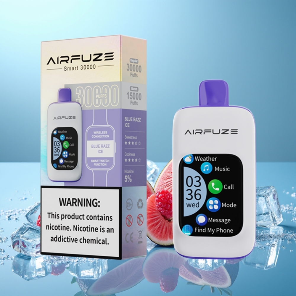 AirFuze Smart 30000パフ ディスポーザブルベイプ ブルーレズアイス 50x25x104.9mm