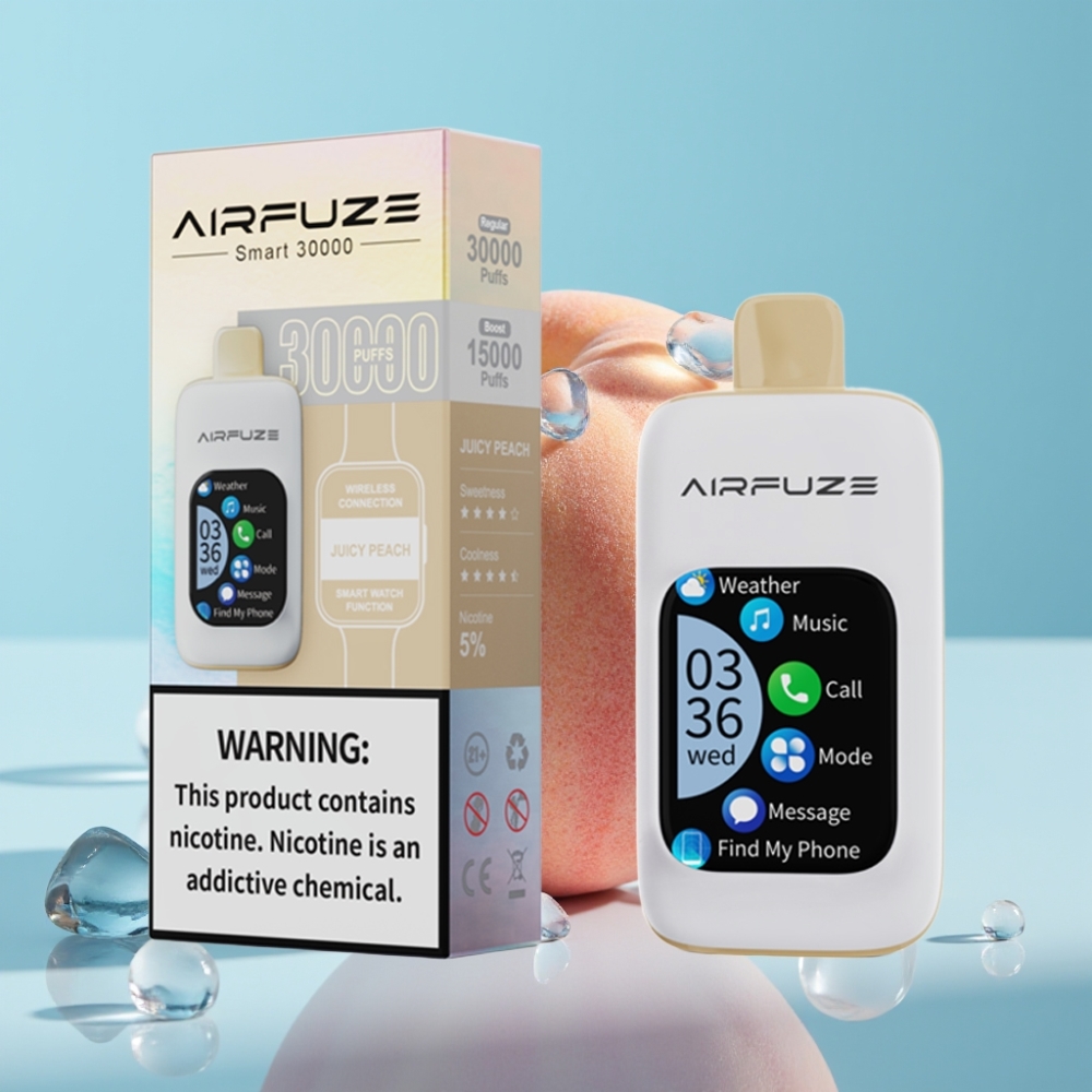 AirFuze Smart 30000プッフス ディスポーザブルポッド ジューシーピーチ 900mAh