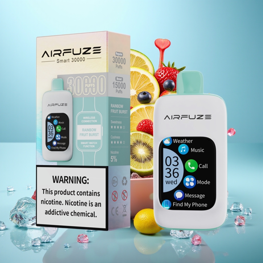 AirFuze Smart 30000プッフス ディスポーザブルベイプ レインボーフルーツバースト 900mAh