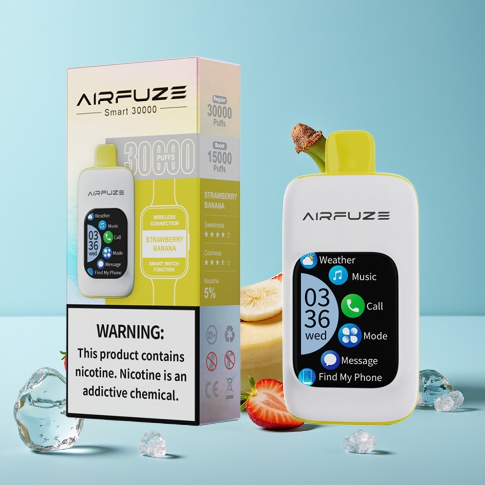 AirFuze Smart 30000パフ ディスポーザブル ストロベリーバナナ 900mAh