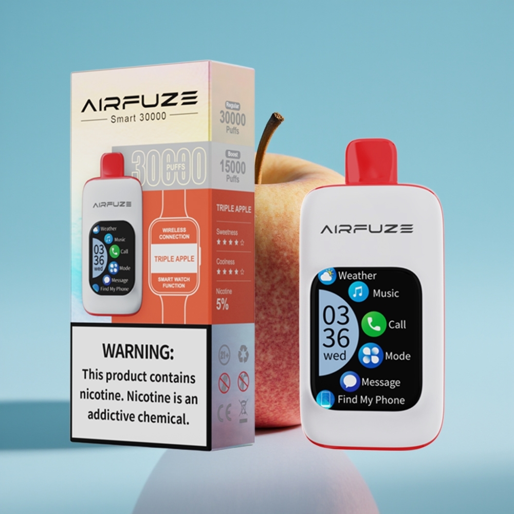 AirFuze Smart 30000パフス ディスポーザブルベイプ トリプルアップル 900mAh